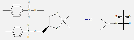 1,3-Dioxolane-4,5-dimethanol,2,2-dimethyl-, 4,5-bis(4-methylbenzenesulfonate), (4S,5S)- can be used to produce (2S,3S)-3-isopropoxy-butan-2-ol